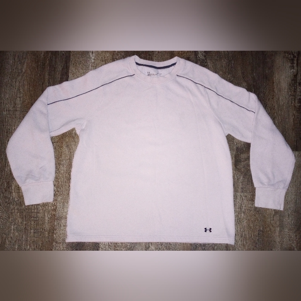 Pink Under Armour Loose Fit Long Sleeve Sweatshirt,Size M